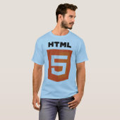 HTML 5のロゴ Tシャツ (正面フル)