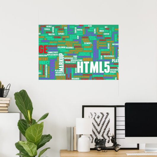 HTML 5またはHTML5 ポスター (ホームオフィス)