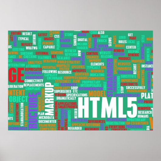 HTML 5またはHTML5 ポスター (正面)