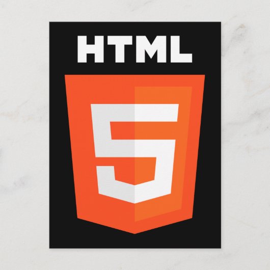 HTML 5ロゴ ポストカード (正面)