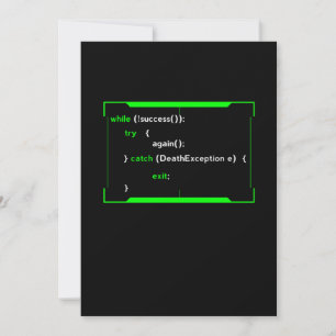 HTML Java Coding Coderプログラマ開発者ギフト 招待状