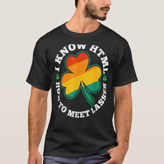 HTML Lassesを満たす方法レディース・アイルランド Tシャツ (正面)