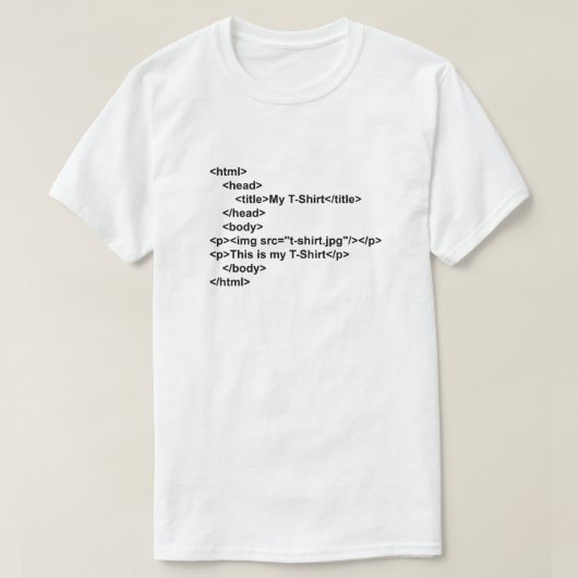 html Tシャツ (デザイン正面)