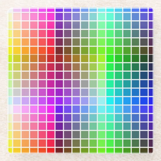 HTML Webセーフカラー ガラスコースター (正面)