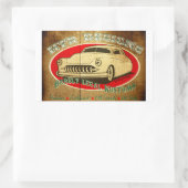 HTRデザインカニリーガルクストームガレージ 長方形シール (バッグ)