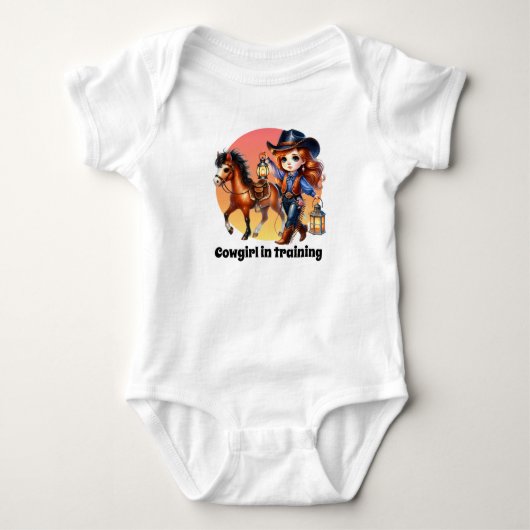 https://www.zazzle.com/cute_cowgirl_ ベビーボディスーツ (正面)