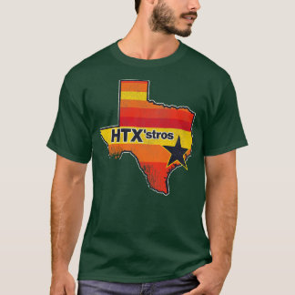 HTXstros野球レトロカラーウェイ Tシャツ
