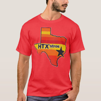 HTXstros野球レトロカラーウェイ Tシャツ