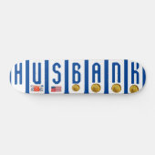 HU$BANK公式 7 3/4" スケートボードデッキ (横)