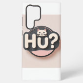  HU? Cute Cat Minimalist Mobile Case Samsung Galaxyケース (裏面)