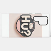  HU? Cute Cat Minimalist Mobile Case Samsung Galaxyケース (裏面横)