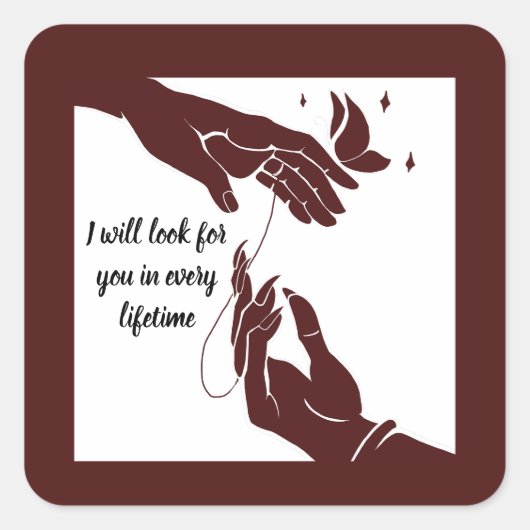 Hua Cheng and Xie Lian hands Tgcf スクエアシール (正面)