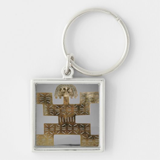 Huaca del Dragonから、胸Tumbagaを投げて下さい キーホルダー (正面)