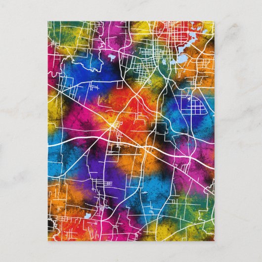 Huaibei China City Map ポストカード (正面)