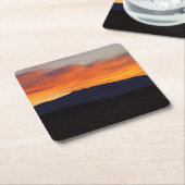 Hualalaiの日没 スクエアペーパーコースター (アングル)