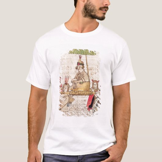 Huascarのインカ人のイラストレーション Tシャツ (正面)