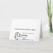 Hubbardの氷河、夜明けのクリスマスカード シーズンカード (裏面)