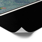 Hubbard Lake Michigan衛星ポスターマップ ポスター (角)