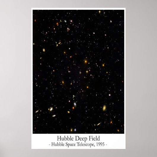 Hubble Deep Field Poster – Iconic Hubble Space ポスター (正面)