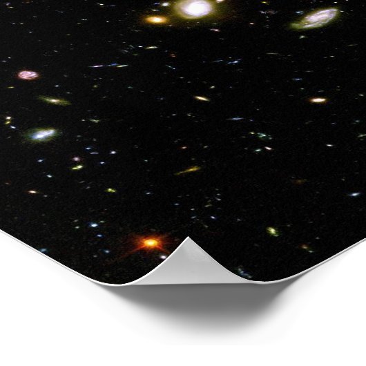 Hubble Ultra Deep Field Image Constellation Fornax ポスター (角)