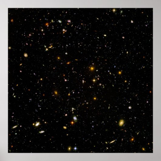 Hubble Ultra Deep Field Image Constellation Fornax ポスター (正面)