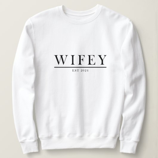 Hubby crewneck Sweatshirt for newly married couple スウェットシャツ (デザイン正面)