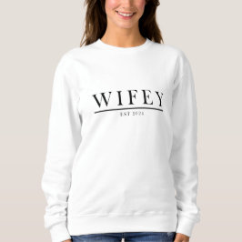 Hubby crewneck Sweatshirt for newly married couple スウェットシャツ