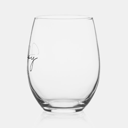 Hubby est 2024新婚ギフト ステムなしワイングラス (左)