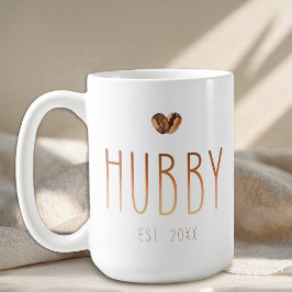Hubby Est Coffee Mug Love Is Brewing Wedding Gift コーヒーマグカップ