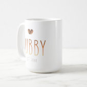 Hubby Est Coffee Mug Love Is Brewing Wedding Gift コーヒーマグカップ (正面左)
