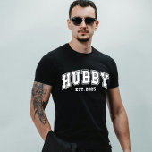 Hubby Established 2025、たった今結婚しました Tシャツ