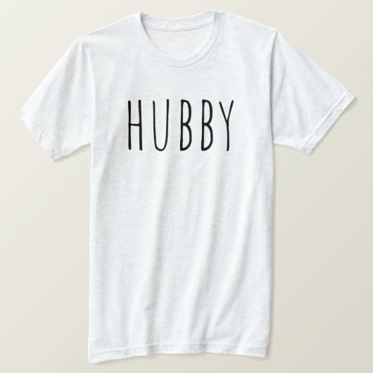 Hubby New Husband Bridal Honeymoon Wedding Tシャツ (デザイン正面)