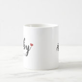 Hubby & WifeyカップルMug (Personalize Hubby) コーヒーマグカップ (中央)