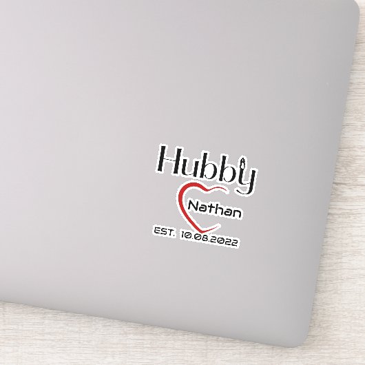 Hubby Wifey matchingステッカー結婚の記念日 シール (詳細)