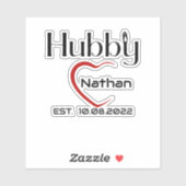 Hubby Wifey matchingステッカー結婚の記念日 シール (シート)
