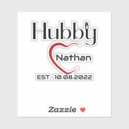 Hubby Wifey matchingステッカー結婚の記念日 シール