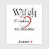 Hubby Wifey matching結婚's Anniversary Stickers シール (シート)