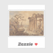 Hubert Robert – 廃墟のある風景 シール (シート)