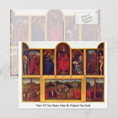 Hubert Van Eyckによる開かれた祭壇の眺め ポストカード (正面/裏面)