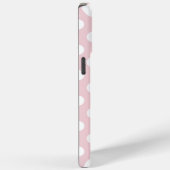 Hübsche Rose Quartz Farbe mit weißen Polka Dots Case-Mate iPhoneケース (裏面 / 右)