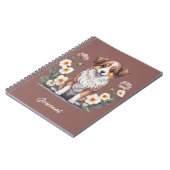 Hübscher Collie umringt von Blumen - ノートブック (左側)