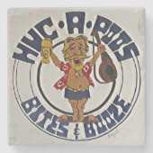 Huc-A-Poos Tybeeの大理石の石造りのコースター ストーンコースター (正面)