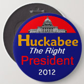 HUCKABEE 2012 6"ボタン 缶バッジ (正面&裏面)