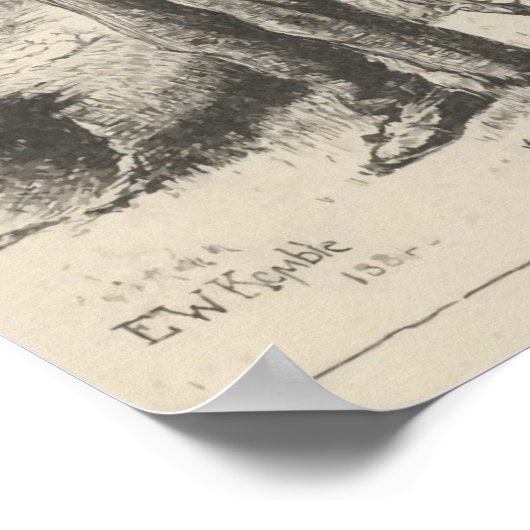 Huckleberry Finn Illustration ポスター (角)