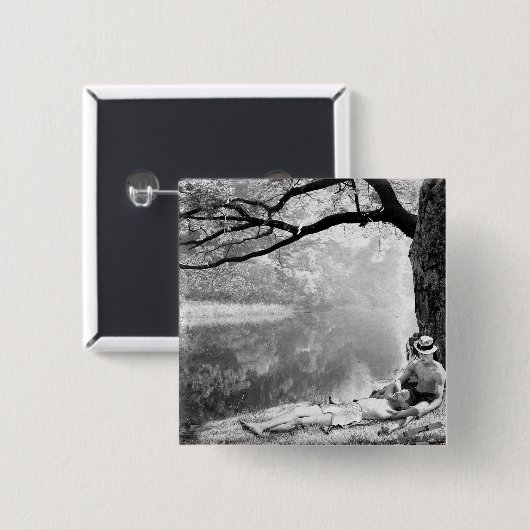 Huckleberry & Tom 缶バッジ (正面&裏面)