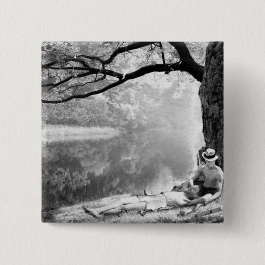 Huckleberry & Tom 缶バッジ (正面)