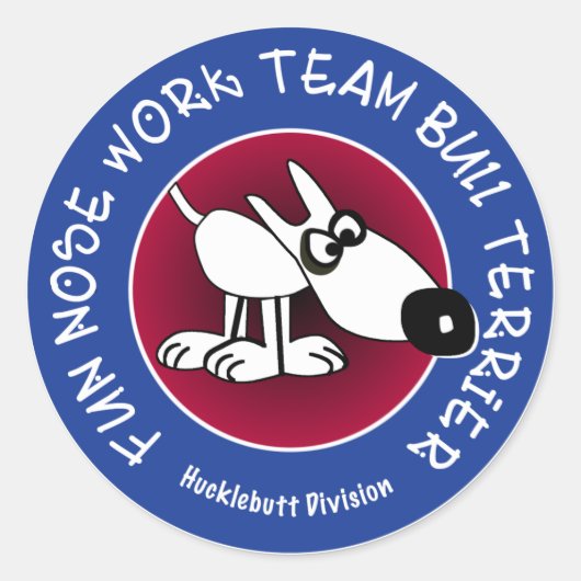 Hucklebutt Divisionの大きな光沢のあるステッカー ラウンドシール (正面)