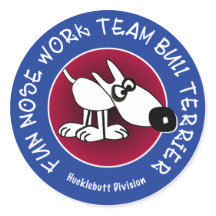 Hucklebutt Divisionの大きな光沢のあるステッカー