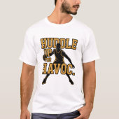 Huddle Up For Havoc Basketball Player Dribbling Tシャツ (正面)