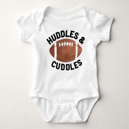 Huddles and Cuddles American Football Ball Design ベビーボディスーツ